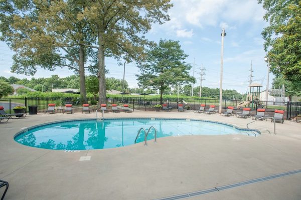 outdoor swimming pool at Post House North